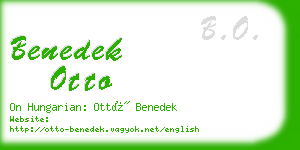 benedek otto business card